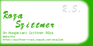 roza szittner business card