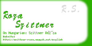 roza szittner business card